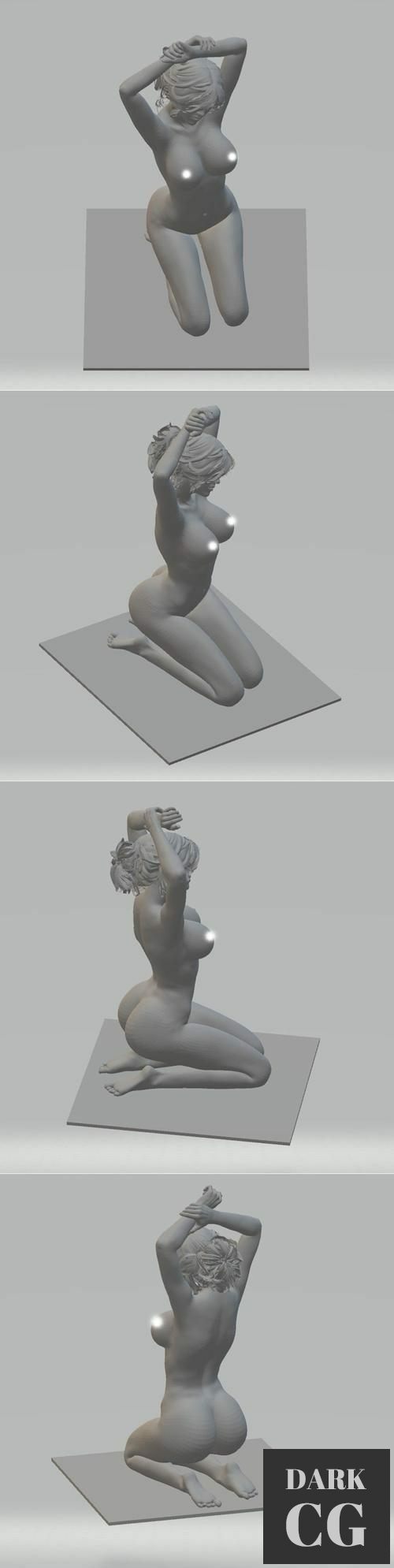 ﻿Kneeling woman – 3D Print