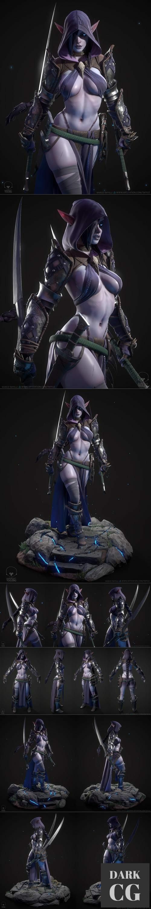﻿Dark Elf Assassin – 3D Print