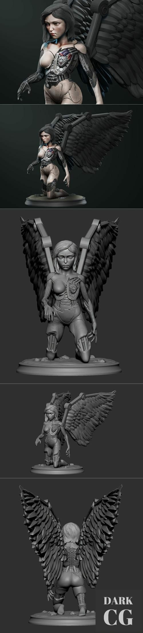 ﻿Alita Battle angel statue – 3D Print