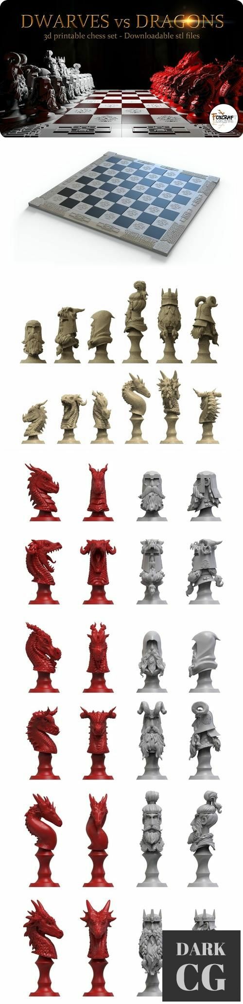 ﻿Dwarves vs Dragons – 3D Print