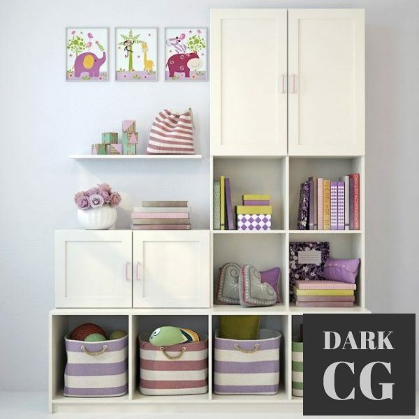 3D Model childrens furniture and accessories 02