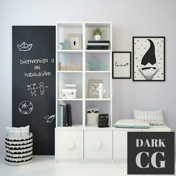 3D Model Childrens furniture and accessories 04