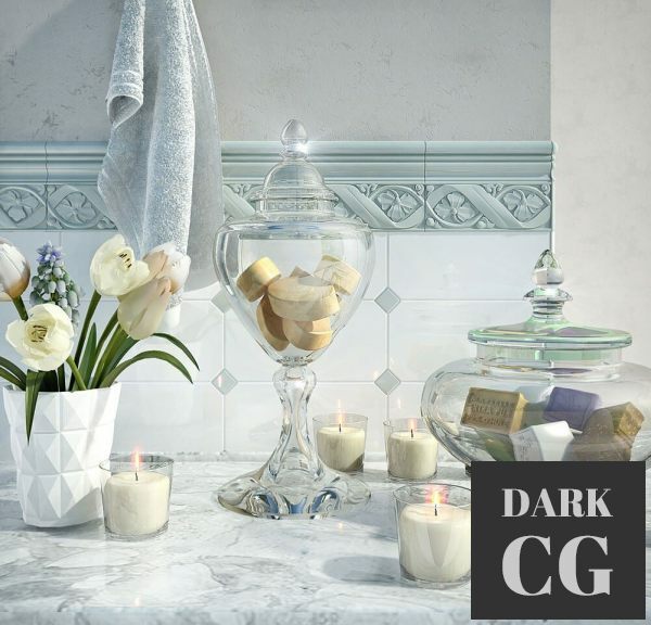 3D Model Bathroom decor set 2