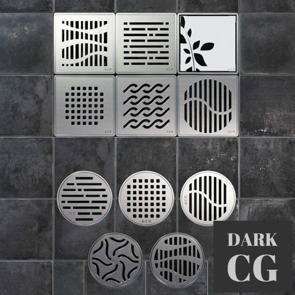 3D Model Ladders shower ACO Showerpoint backlit