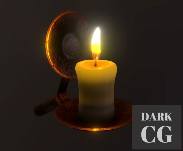 3D Model Copper Candlestick