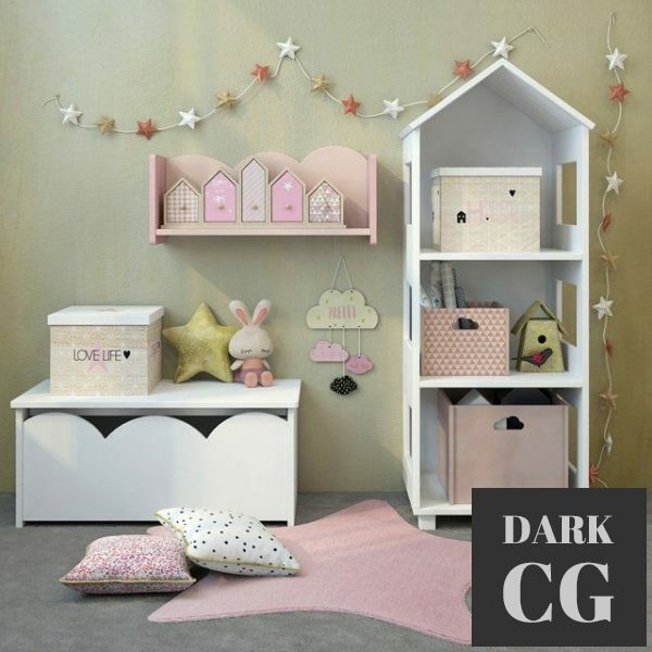 3D Model Childrens furniture and accessories 07