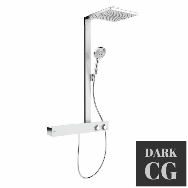 3D Model Raindance E Showerpipe 300 with Shower Tablet 600 by Hansgrohe