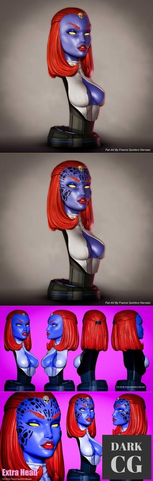 ﻿Campbells Mystique Bust – 3D Print