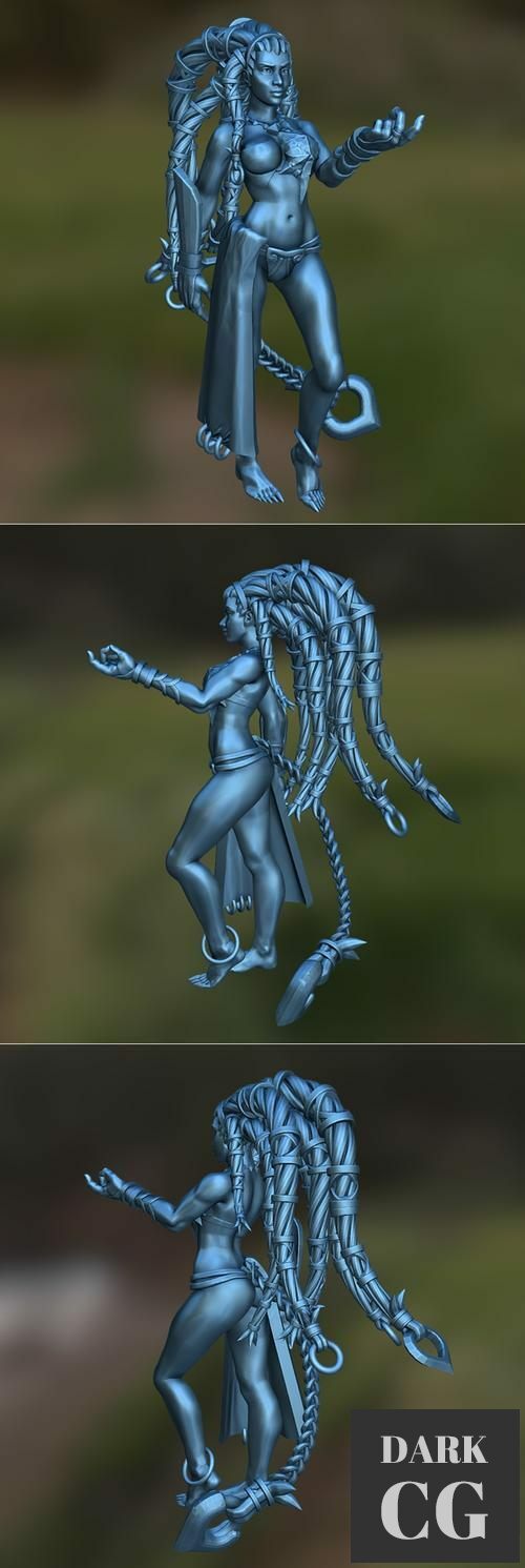 ﻿Shiva Final Fantasy X D&D Miniature – 3D Print