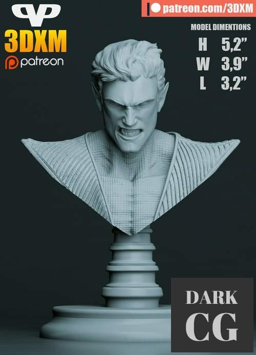 ﻿3DXM - Nightcrawler Bust – 3D Print