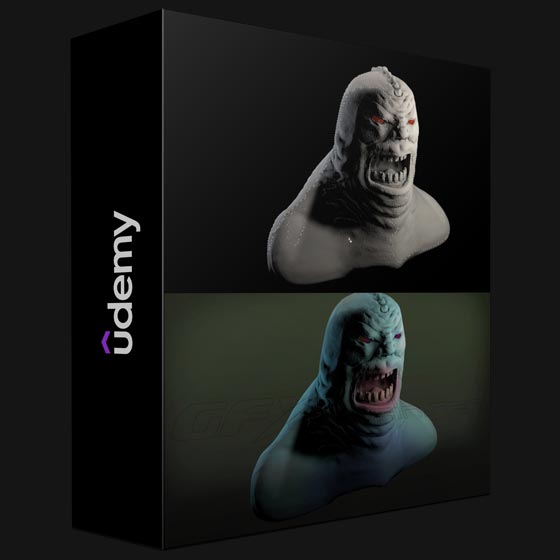 Udemy Create a Creature Head in Cinema 4D
