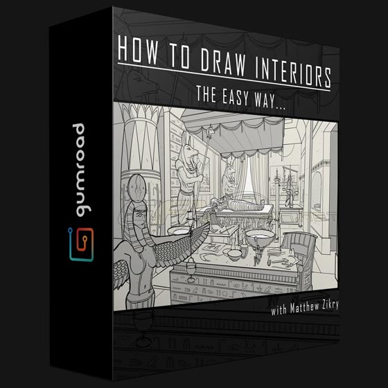 Gumroad How to Draw Interiors The Easy Way By Matthew Zikry