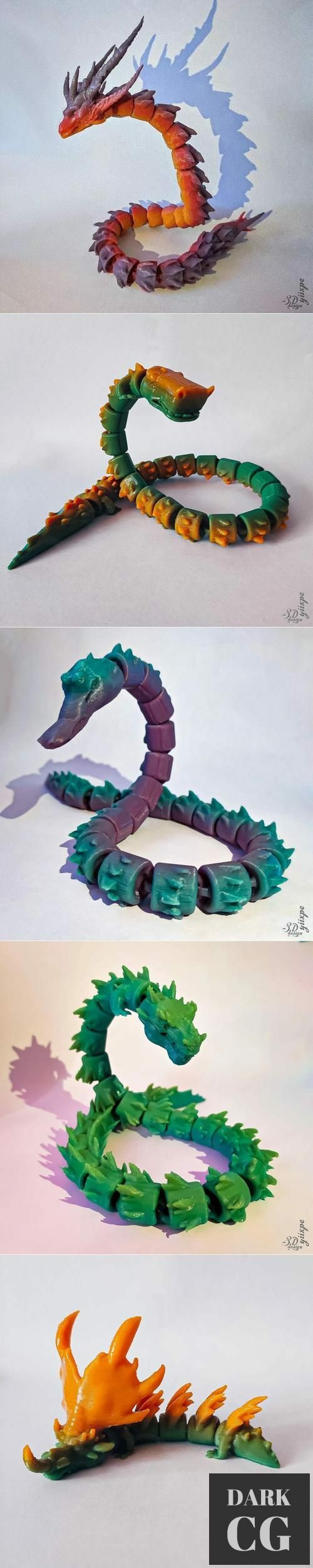 ﻿Flexible Dragon to tame and 4 Bonuses – 3D Print