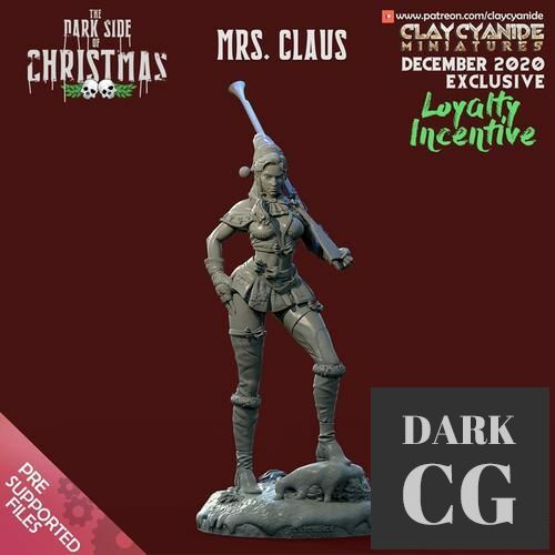 3D Model Mrs Claus 3D Print