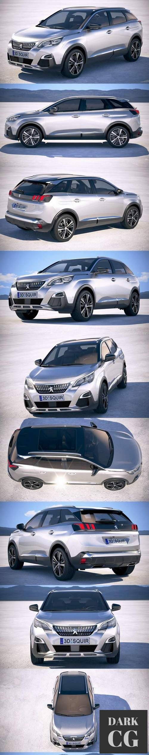 3D Model Peugeot 3008 2019