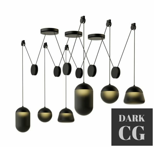 3D Model Planets Pendant Lamp PC1235 by Brokis