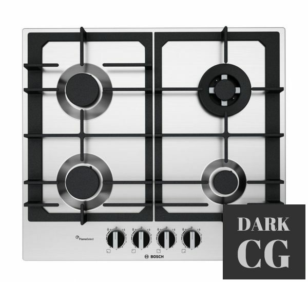 3D Model Series 6 Gas Hob 60 cm PCH6A5C90 by Bosch