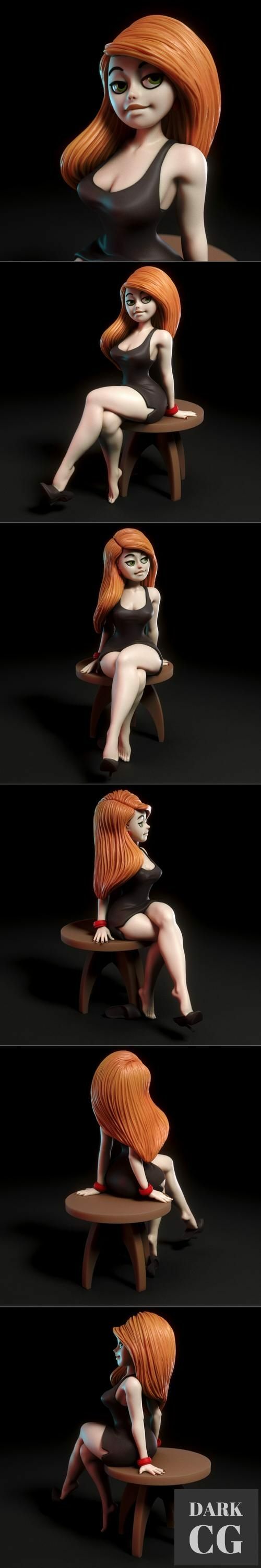 ﻿Grown up Kim Possible – 3D Print