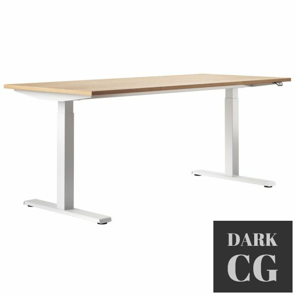 3D Model SeriesP Office Desk by Kinnarps