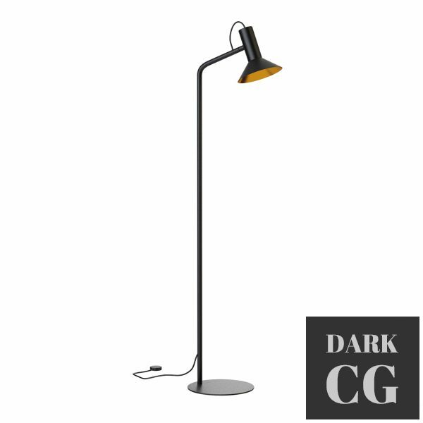 3D Model Roomor 1 Floor Lamp 638120BK1 by Wever Ducre
