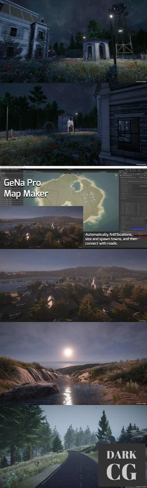 Unity Asset Store GeNa Pro Terrains Villages Roads Rivers