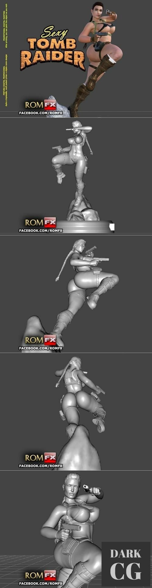 ﻿Lara Croft Sexy Tomb Raider – 3D Print