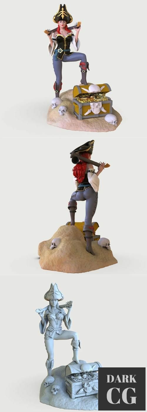 ﻿Pirate girl Miss Fortune – 3D Print