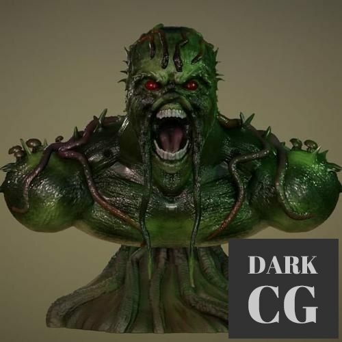 ﻿Swamp Thing Bust – 3D Print