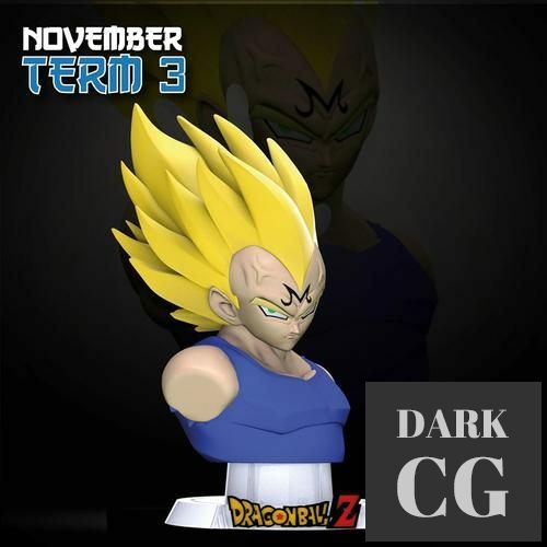 3D Model Vegeta Bust Sekai 3D Print