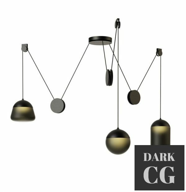 3D Model Planets Pendant Lamp PC1236 by Brokis