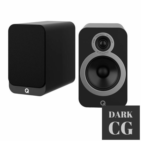 3D Model Q3020i Bookshelf Speakers by Q Acoustics