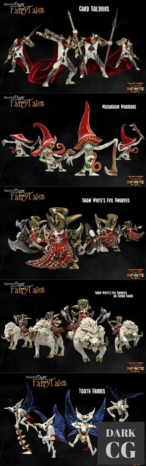 ﻿Heroes Infinite – Complete Troops – 3D Print