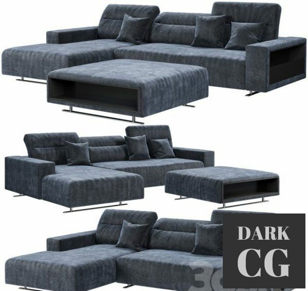 3D Model BoConcept Hampton corner sofa