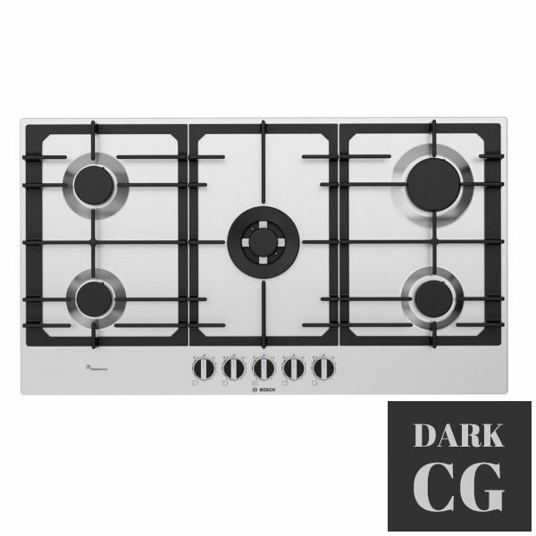 3D Model Series 6 Gas Hob 90 cm PCR9A5C90 by Bosch