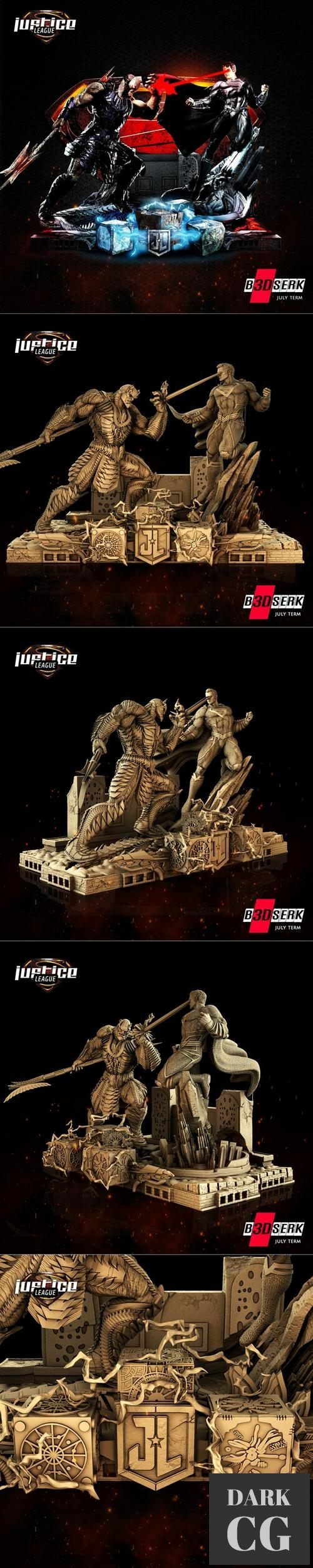 ﻿B3DSERK - Superman vs Darkseid – 3D Print