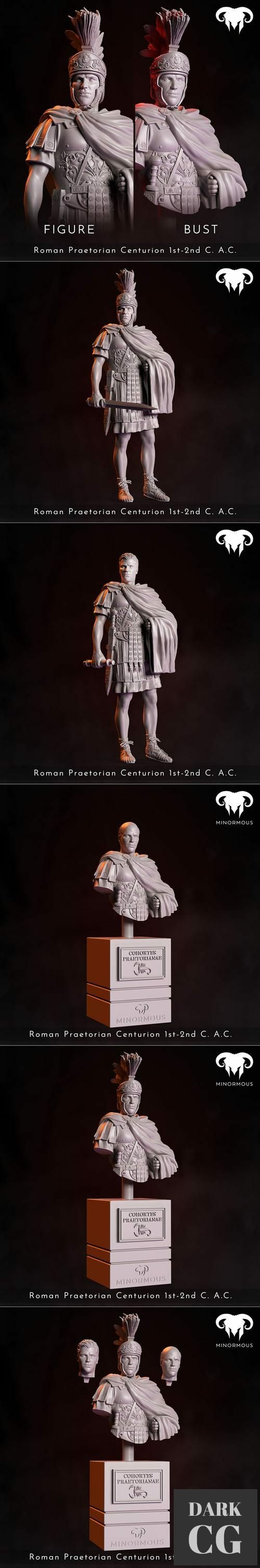 ﻿Roman Praetorian Centurion 1st-2nd C. A.C. in Charge – 3D Print