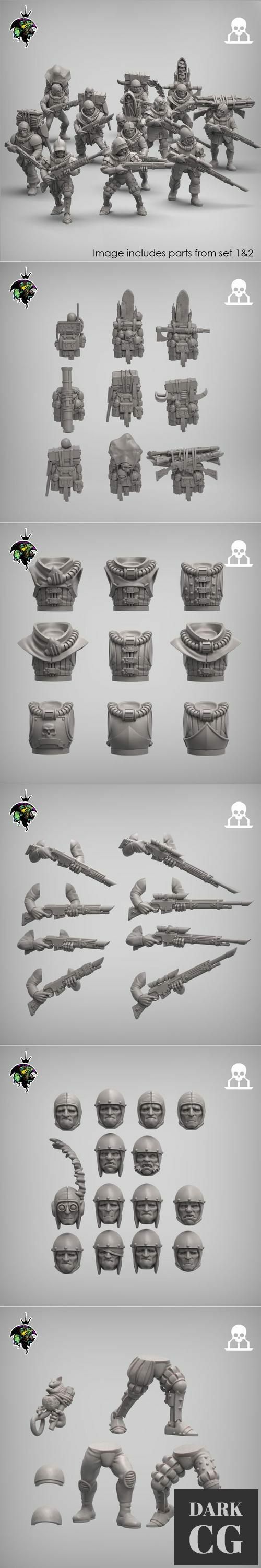﻿Reptilian Overlords Mercenaries and Militia Sci-Fi Expansion – 3D Print