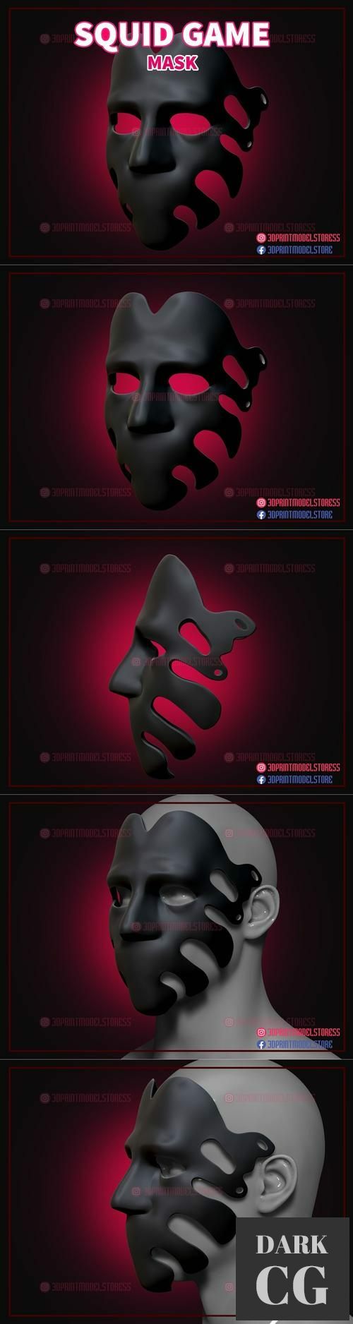 ﻿Squid Game Mask – 3D Print