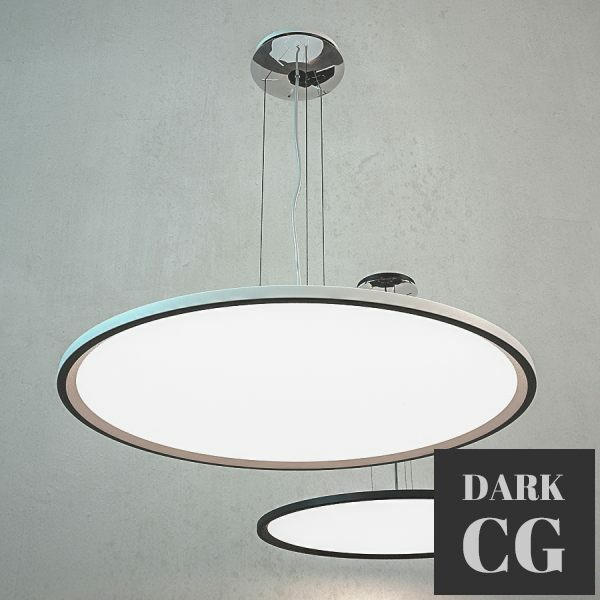 3D Model Flat Sun pendant lamp