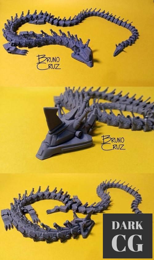 ﻿Dragon Mech Print-in-place – 3D Print