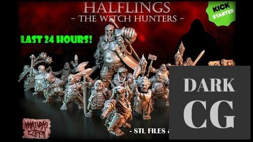 ﻿Halflings Witch Hunters – 3D Print