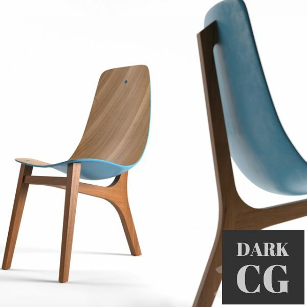3D Model Baby blue chair by Paul Venaille
