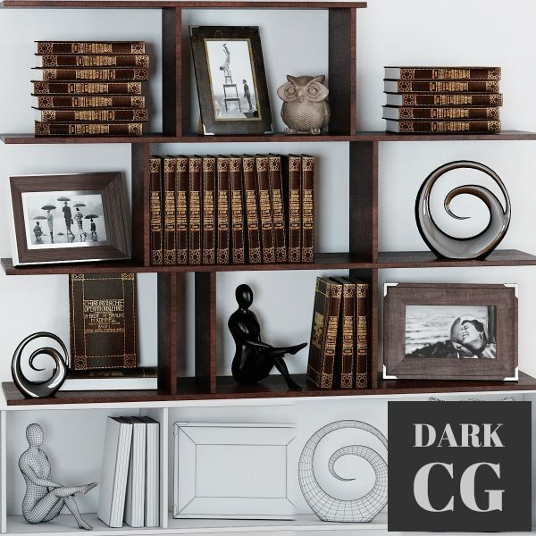 3D Model Decorative set with an owl