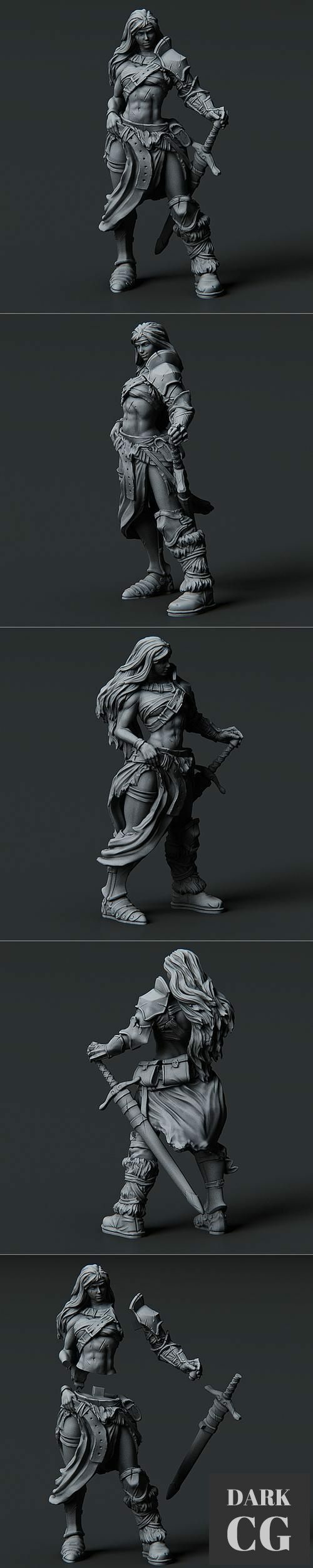 ﻿Female Barbarian – 3D Print