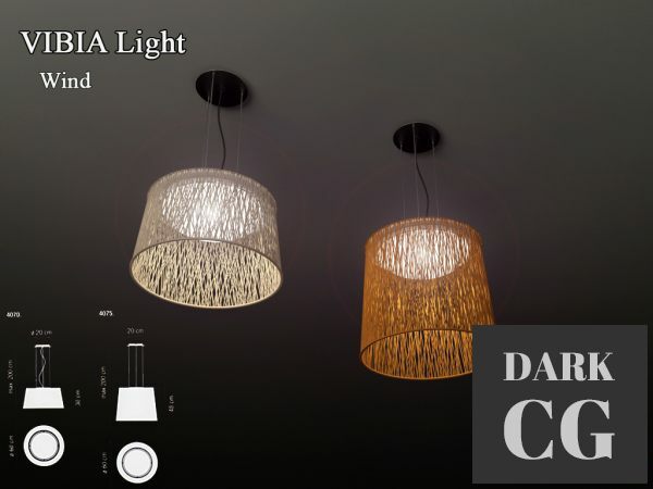 3D Model Vibia luminaires from the wind series