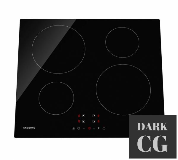 3D Model Self sufficient Induction Hob 60 cm NZ64M by Samsung