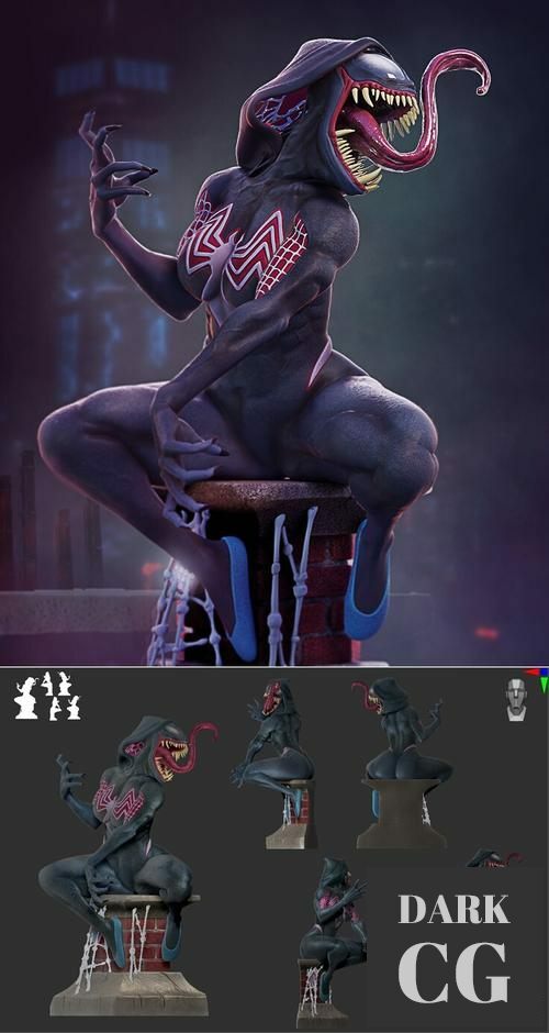 ﻿Gwenom Statue – 3D Print