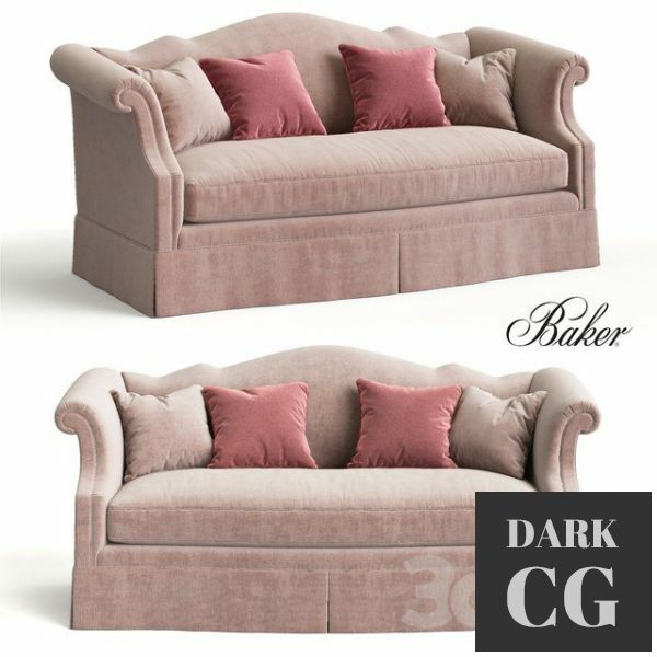 3D Model BAKER Camelback Sofa 6513 81