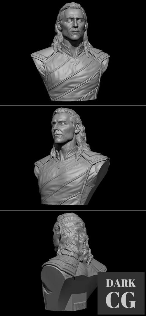 ﻿Loki Bust – 3D Print