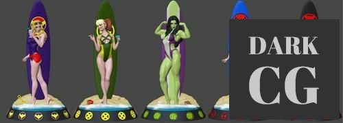﻿Surfer Girls – 3D Print